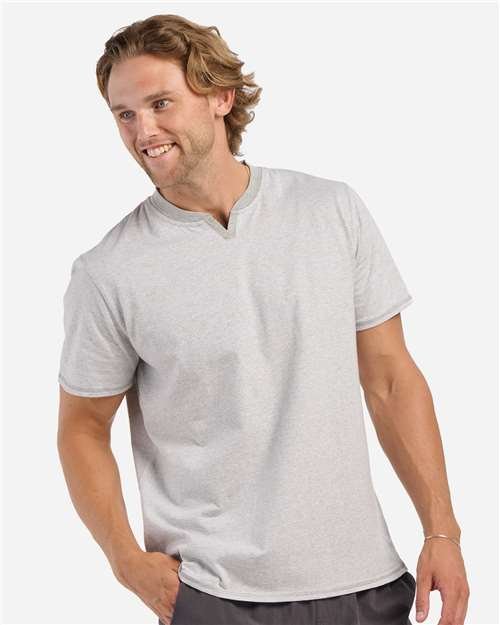 Men's Striped V-Notch T-Shirt - Image 12
