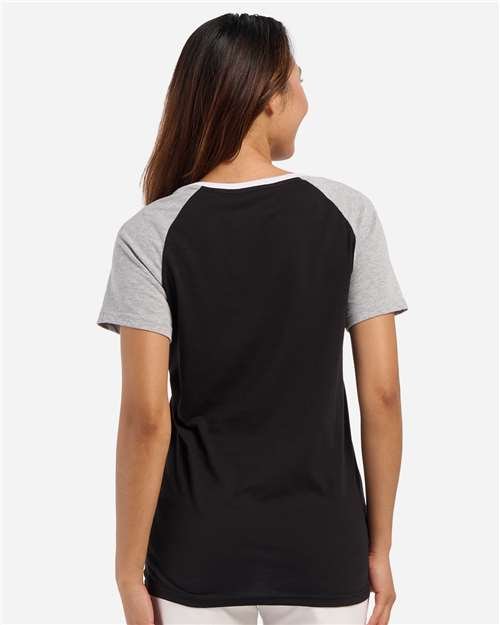 Women's Colorblocked V-Neck T-Shirt - Image 4