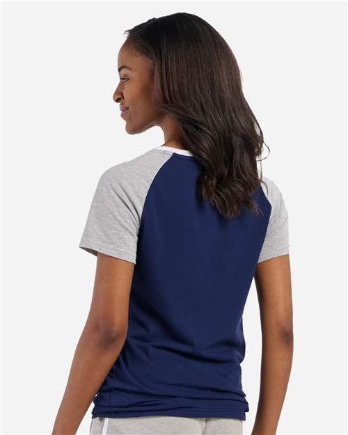 Women's Colorblocked V-Neck T-Shirt - Image 9