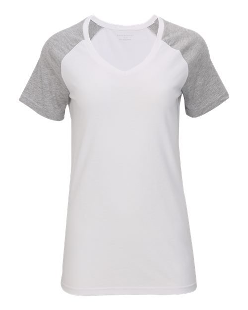 Women's Colorblocked V-Neck T-Shirt - Image 10