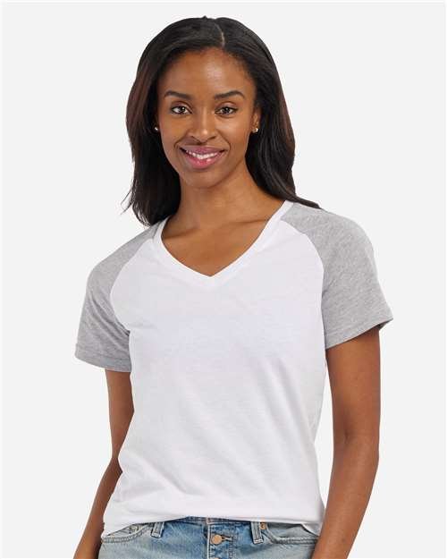 Women's Colorblocked V-Neck T-Shirt - Image 12