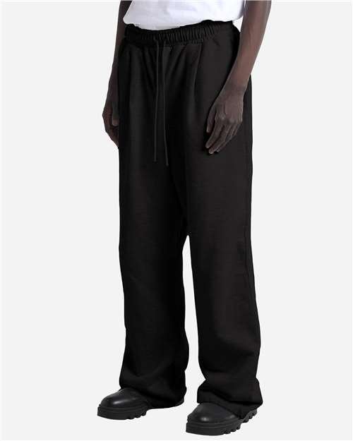 Unisex Garment-Dyed Pleated Fleece Pants - Image 2