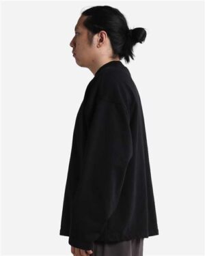 Alternative view of Unisex Garment-Dyed Terry Long Sleeve T-Shirt