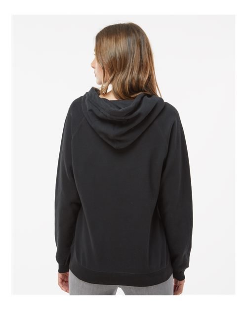 Women's Sueded V-Neck Hooded Sweatshirt - Image 6