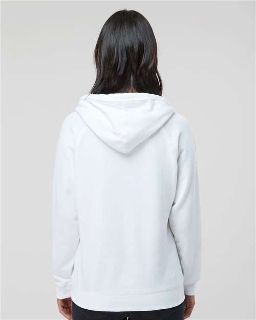 Women's Sueded V-Neck Hooded Sweatshirt - Image 19