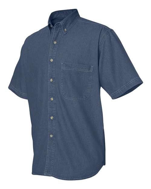 Men's Denim Short Sleeve Shirt - Image 6