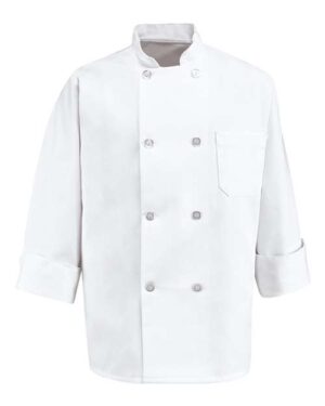 Eight Pearl Button Chef Coat