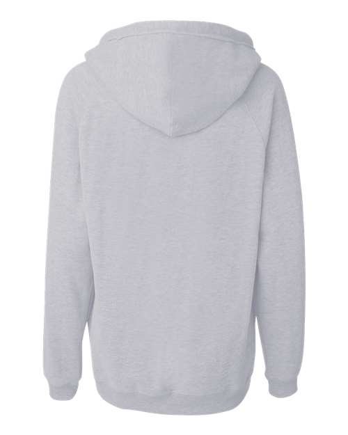 Women's Sueded V-Neck Hooded Sweatshirt - Image 9