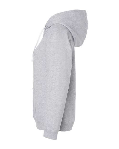 Women's Sueded V-Neck Hooded Sweatshirt - Image 10