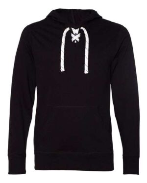 Unisex Jersey Sport Lace Hooded Pullover