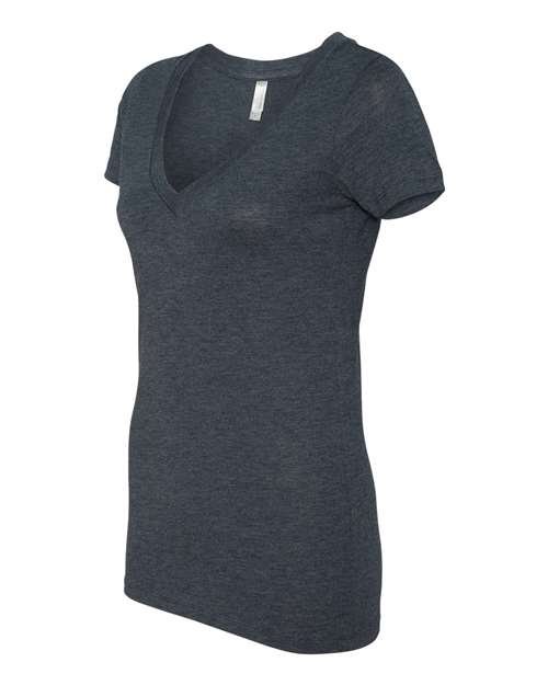 Women’s Triblend Deep V-Neck T-Shirt - Image 2