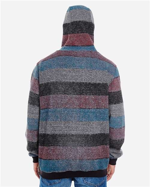 Men's Printed Stripes Fleece Sweatshirt - Image 12