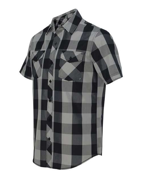 Men's Buffalo Plaid Short Sleeve Shirt - Image 6