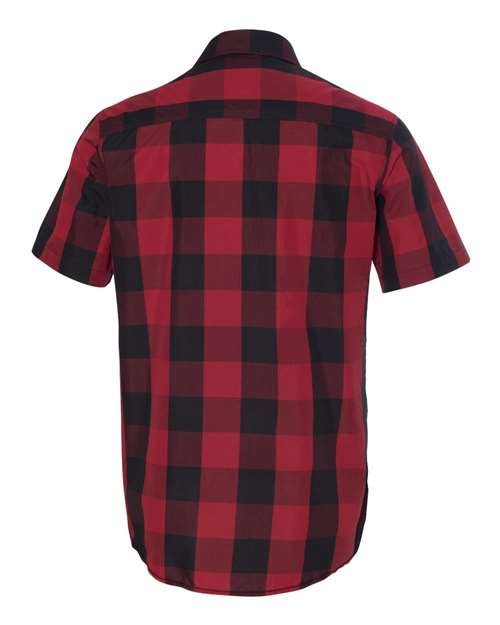 Men's Buffalo Plaid Short Sleeve Shirt - Image 13