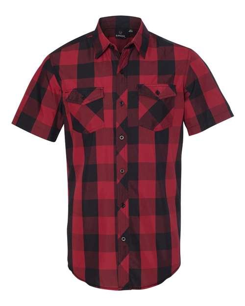 Men's Buffalo Plaid Short Sleeve Shirt - Image 11