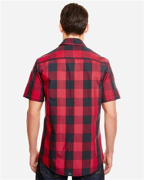 Men's Buffalo Plaid Short Sleeve Shirt - Image 16