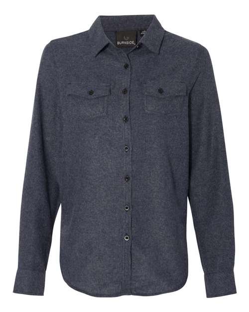 Women's Solid Flannel Shirt - Image 5