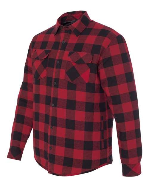 Men's Quilted Flannel Shirt Jacket - Image 13