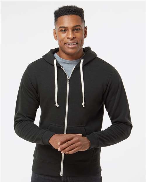 Men's Triblend Full-Zip Hooded Sweatshirt - Image 4