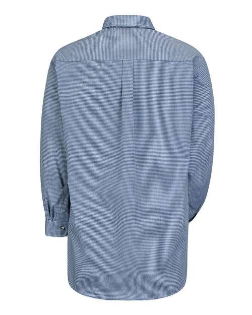 Men's Mini-Plaid Uniform Long Sleeve Shirt - Image 13