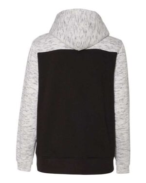 Alternative view of Men's Mélange Fleece Colorblocked Hooded Sweatshirt