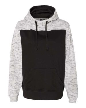 Men's Mélange Fleece Colorblocked Hooded Sweatshirt