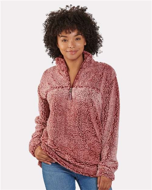 Unisex Sherpa Fleece Quarter-Zip Pullover - Image 16