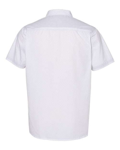 Men's Peached Printed Poplin Short Sleeve Shirt - Image 2
