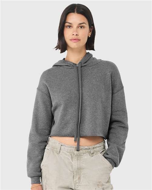 Women's Crop Fleece Hoodie Sweatshirt - Image 17