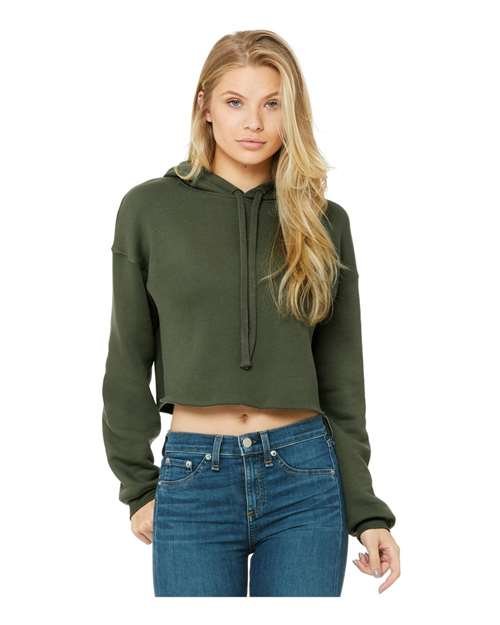 Women's Crop Fleece Hoodie Sweatshirt - Image 35