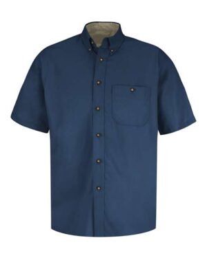 Men's Short Sleeve 100% Cotton Dress Shirt