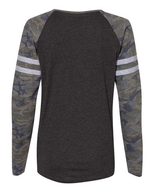 Women's Fine Jersey Mash Up Long Sleeve T-Shirt - Image 12