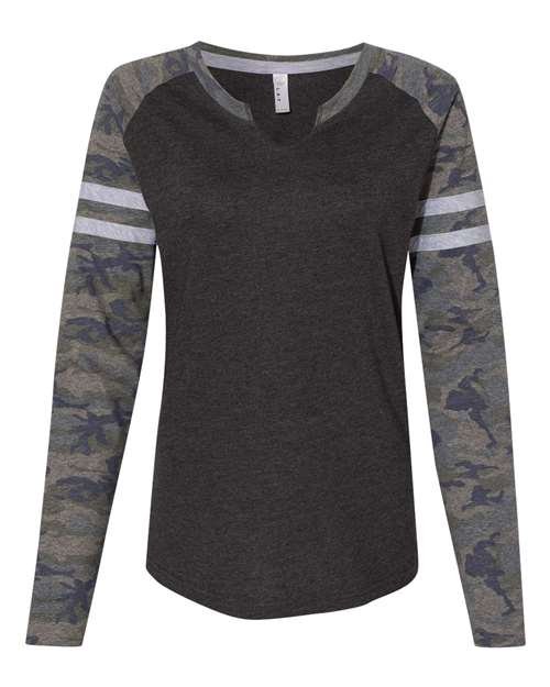 Women's Fine Jersey Mash Up Long Sleeve T-Shirt - Image 11