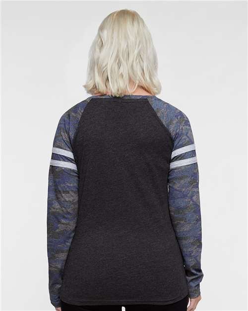 Women's Fine Jersey Mash Up Long Sleeve T-Shirt - Image 16