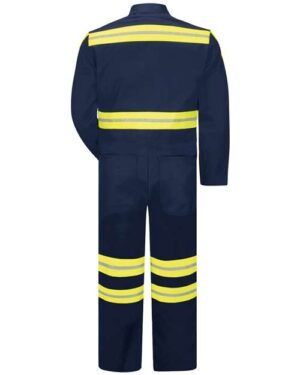 Alternative view of Men's Tall Enhanced Visibility Action Back Coverall