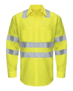 Men's Tall Enhanced & Hi-Visibility Long Sleeve Work Shirt