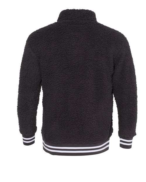 Unisex Varsity Sherpa Quarter-Zip Pullover - Image 2