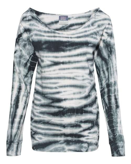 Women's French Terry Off-the-Shoulder Tie-Dyed Sweatshirt - Image 5