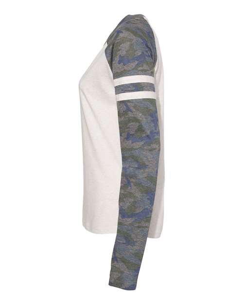 Women's Fine Jersey Mash Up Long Sleeve T-Shirt - Image 7