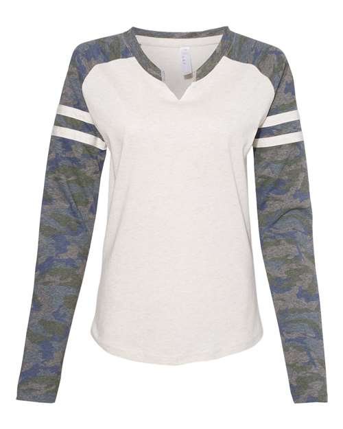 Women's Fine Jersey Mash Up Long Sleeve T-Shirt - Image 5