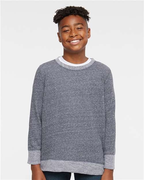 Youth Harborside Mélange French Terry Crewneck Sweatshirt - Image 11