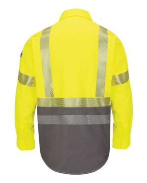 Alternative view of Men's Hi-Visibility Color Block Uniform Shirt - EXCEL FR® ComforTouch® - 7 oz.