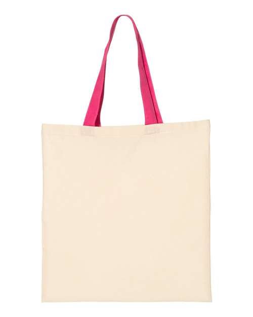 Economical Tote with Contrast-Color Handles - Image 11