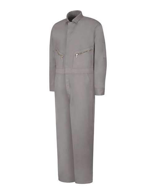 Men's Extended Sizes Zip-Front Cotton Coverall