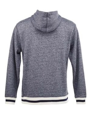 Alternative view of Unisex Peppered Fleece Lapover Hooded Sweatshirt