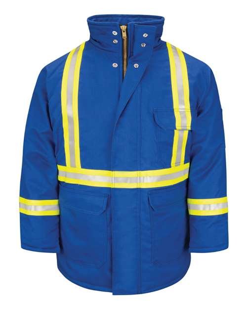 Men's Long Deluxe Parka With Reflective Trim - EXCEL FR® ComforTouch - Image 6