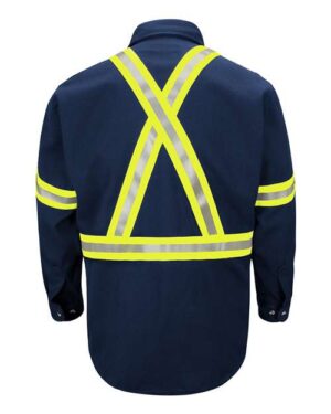 Alternative view of Men's Dress Uniform Shirt with CSA reflective trim - EXCEL FR® ComforTouch