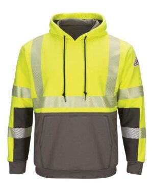 Men's Tall Hi-Visibility Color-Blocked Hooded Sweatshirt