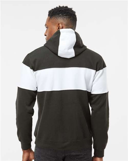 Men's Varsity Fleece Colorblocked Hooded Sweatshirt - Image 6