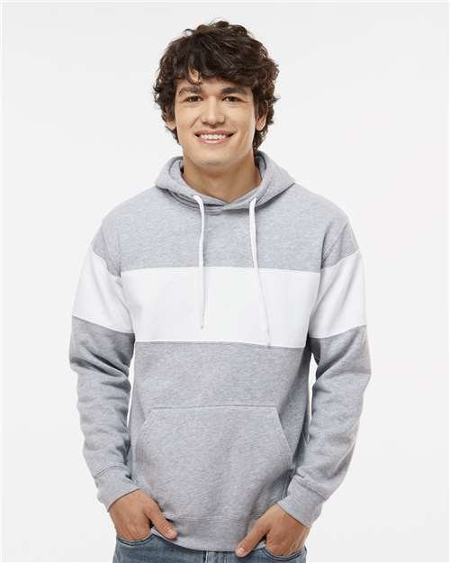 Men's Varsity Fleece Colorblocked Hooded Sweatshirt - Image 29